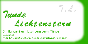 tunde lichtenstern business card